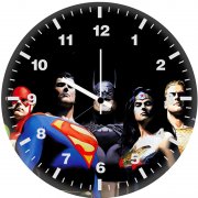 alex ross justice league artwork mw wall clock
