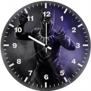 black panther rises 01 wall clock
