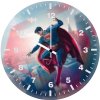 superman guardian over metropolis 0b wall clock