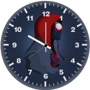5 spiderman minimalism 4k wall clock