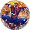 spiderman building blast qd wall clock