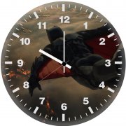 batman in sky plane ow wall clock