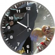 batman and harley gv wall clock