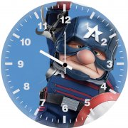 cuptain america ha wall clock