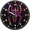 neon spiderman noise logo eh wall clock