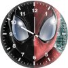 spider man two face mask 9z wall clock