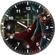 batman and superman jb wall clock