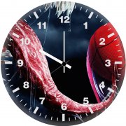 venom licking spiderman im wall clock