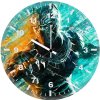black panther paint art ui wall clock
