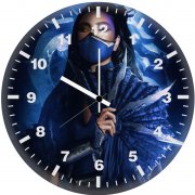 adeline rudolph as katana wr wall clock