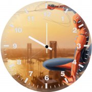 spider man in city er wall clock