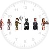 justice league 8 bit artwork aa wall clock