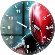 red hood red mask 0g wall clock
