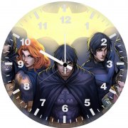 bat family unmasked fx wall clock