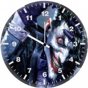 joker mad smile 3d wall clock
