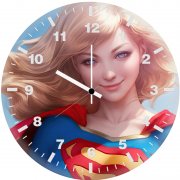 supergirl with cat 38 wall clock