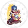 captain america minimalist art 0h wall clock