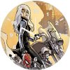 black cat 30 wall clock