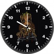 baby groot facet art tb wall clock