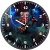 chibi hellboy art 3h wall clock