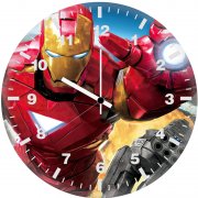 red iron man xn wall clock