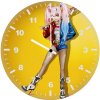 harley quinn a riot of colors zi wall clock
