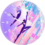 miles morales x gwen stacy into new world g7 wall clock