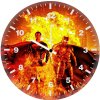 superman and batman fire 0j wall clock