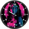 wonder woman crest bw wall clock