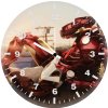 iron man eating dunkin donuts with coffee fq wall clock