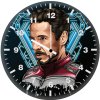 tony stark heroic persona signature 7v wall clock