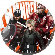 thunderbolts fan made np wall clock