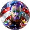 captain america abstract art vt wall clock