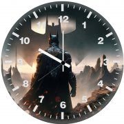batman in mountains 4h wall clock