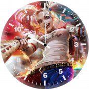 harley quinn defender bl wall clock