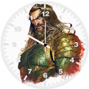 aquaman cartoon minimal art cv wall clock