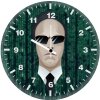 agent smith the matrix vector art st wall clock