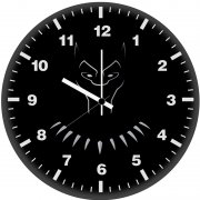 black panther dark minimal 9v wall clock