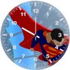 superman digital art minimalist x0 wall clock