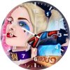 harley quinn artwork 7y wall clock
