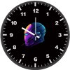 iron man mask minimalism ad wall clock