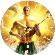 aquaman comic golden poster or wall clock