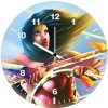 wonder woman in battle db wall clock