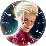 powerful captain marvel qm wall clock