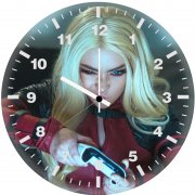 lady deadpool playing games pw wall clock