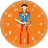superman pixel art pm wall clock