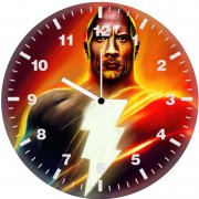 dark black adam art f3 wall clock