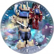 thanos and iron man lego artwork 2b wall clock