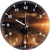 wonder woman standing on cliff edge mk wall clock