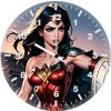 wonder woman in city e3 wall clock